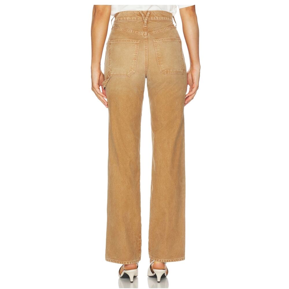NEW Veronica Beard Dylan High Rise Straight Leg Pebble Sand Khaki Size 24 - Picture 4 of 9